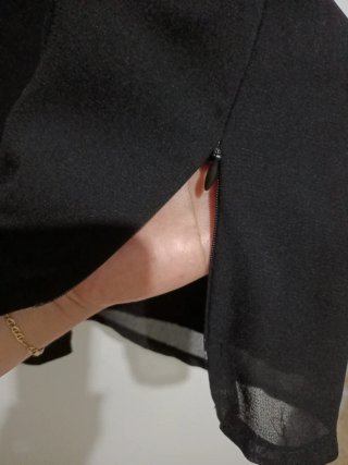Blusa negra de manga corta