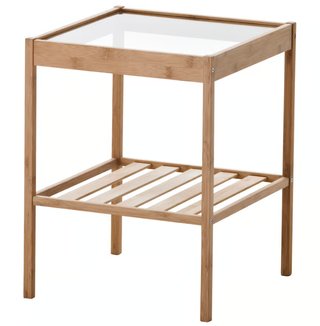 Mesita Noche IKEA NESNA Madera y Cristal
