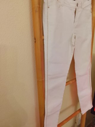 Pantalón Mango Mujer Blanco Talla 36