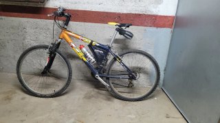 Bicicleta Montaña Naranja y Azul
