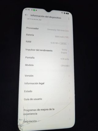 Móvil OPPO A78 5G Negro/Azul   Pantalla algo rota