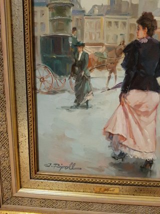 Cuadros J. Ripoll - Pareja de óleos