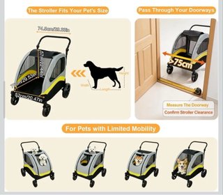 Carro para perros con movilidad reducida
