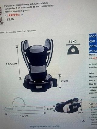 Mochila portabebés Lohofrnny ergonómica, con riñonera integrada