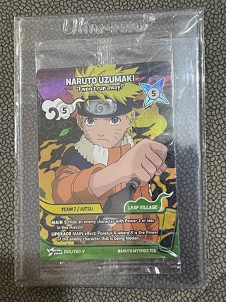Naruto Uzumaki Mythos 108/130 V TCG winner sellado