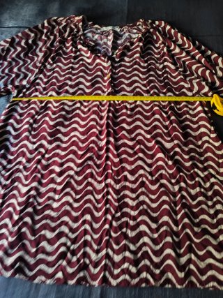 Vestido playero Women'secret ondas burdeos /crema