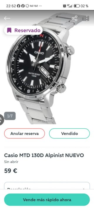 Casio MTD 130D Alpinist - Nuevo