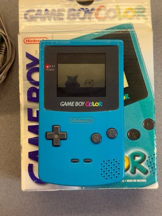 Pacchetto Game Boy Color Blu + Scatola + Accessori