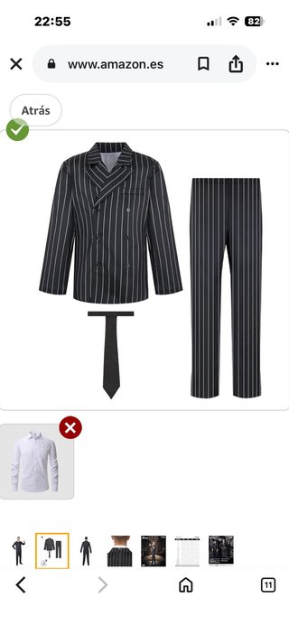 Disfraz Gómez Addams Talla L .