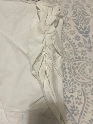 Blusa ZARA Blanca Talla M Detalles Laterales