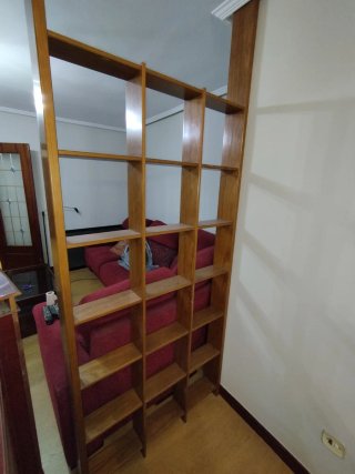 Separador de estancias y librería de suelo a techo