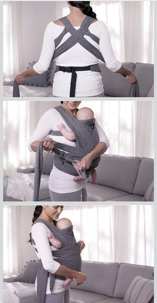 Mochila Portabebés Chicco Boppy ComfyFit Gris