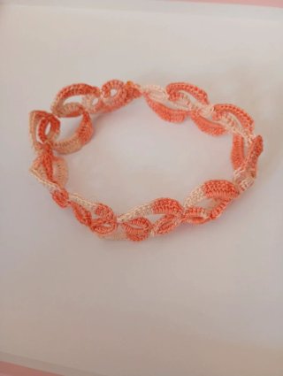 Choker/Girocollo uncinetto cotone sfumato handmade