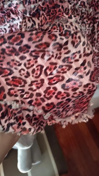 Vestido S Animal Print Rosa