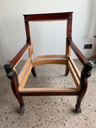 Armazón de butaca de madera