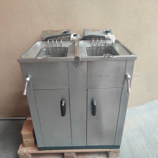 Freidora Doble Industrial Acero Inoxidable movilfr