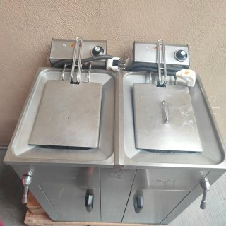 Freidora Doble Industrial Acero Inoxidable movilfr