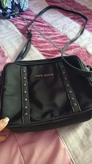 Bolso Pepe Jeans Negro con Tachuelas