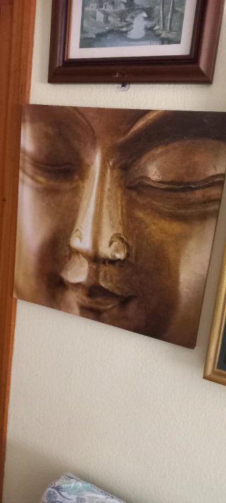 Cuadro Buda Zen Marrón y Dorado