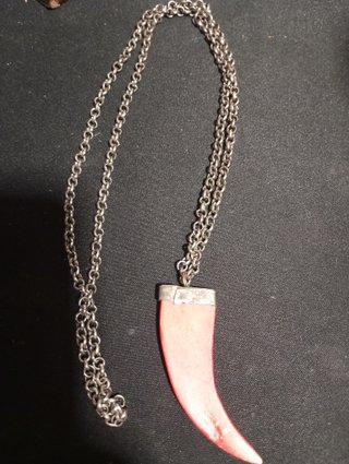 Collar mujer con colgante rosa y cadena