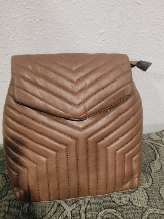Bolso mujer marrón acolchado