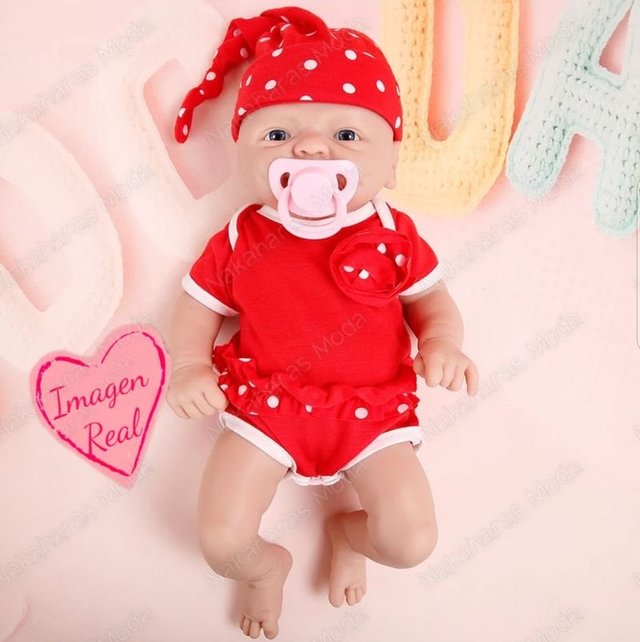 Muñeca reborn bebé silicona flexible