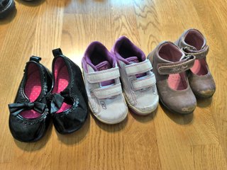 Talla 22, Lote 3 pares calzado, niña