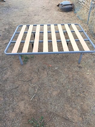 Somier metálico con lamas de madera