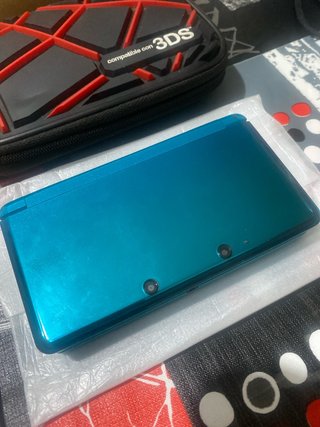 Nintendo 3DS Aqua Blue Completa
