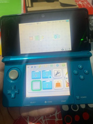 Nintendo 3DS Aqua Blue Completa