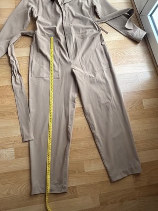 Mono Zara Beige Talla L Pantalón Largo