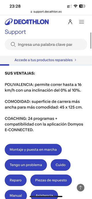 Cinta de correr Domyos T540A