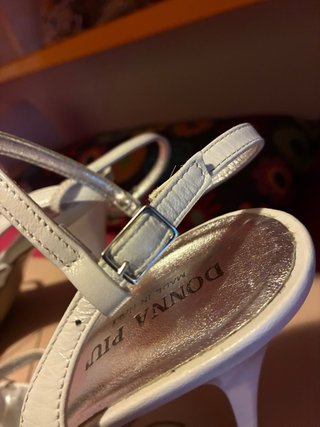 Sandali eleganti bianchi Donna Più – Taglia 40