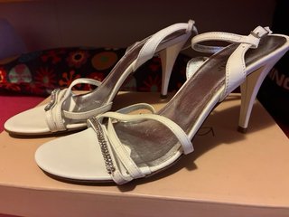 Sandali eleganti bianchi Donna Più – Taglia 40
