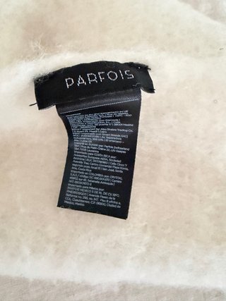 Maxi bufanda Parfois blanca con flecos