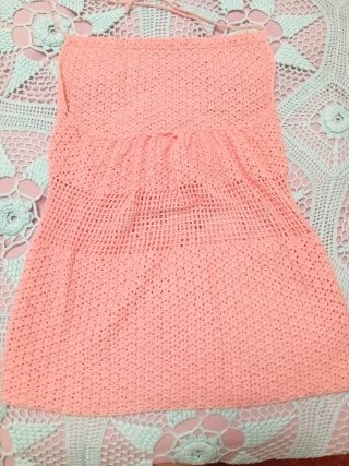 Conjunto crochet rosa talla única