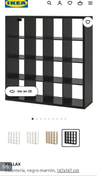 Librería ikea KALLAX - Libreria modular negra