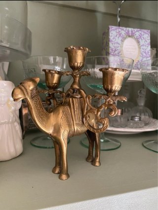 Candelabro camello 3 brazos bronce