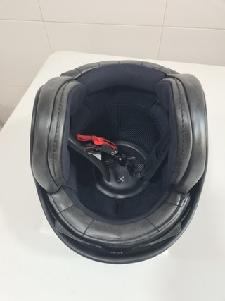Casco Moto Jet Premier Negro y Rojo