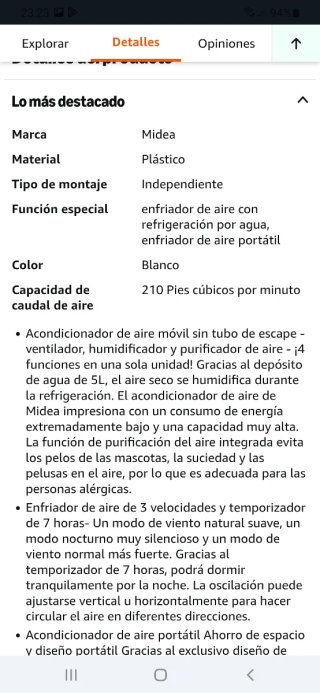 Enfriador de aire Midea blanco