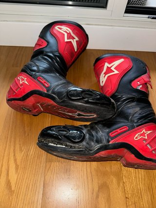 Stivali da Moto Alpinestars Neri e Rossi