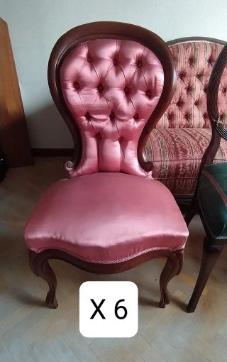 Sofá Tresillo Isabelino Rosa