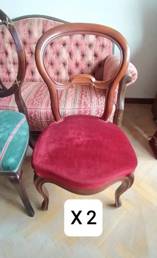 Sofá Tresillo Isabelino Rosa