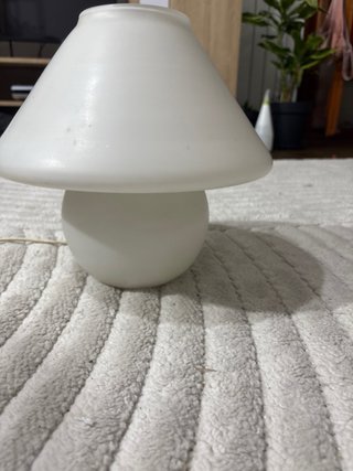 Lámpara de mesa velador vidrio blanco