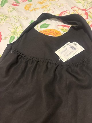 Top COS Nero in Lino