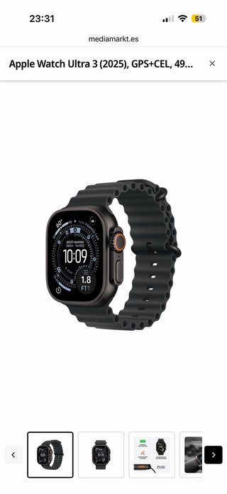 Apple Watch Ultra 3 GPS+Celular Precintado 49mm