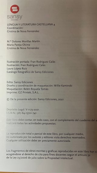 Lengua castellana y Literatura 4 de la eso