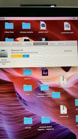 MacBook Pro i7, 2,2 GHz ,16GB RAM 1536MB Gráfica