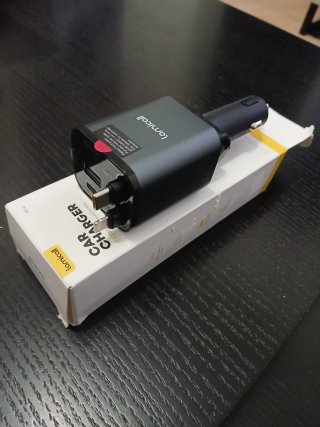 Carregador Lamicall 30W USB-C USB-A para Carro