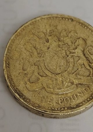 1 pound Libra Inglaterra 2002 Error Raro
